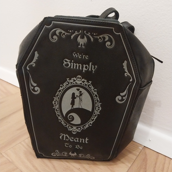 The Nightmare Before Christmas Simply Meant To Be Coffin Mini Backpack - Picture 1 of 6